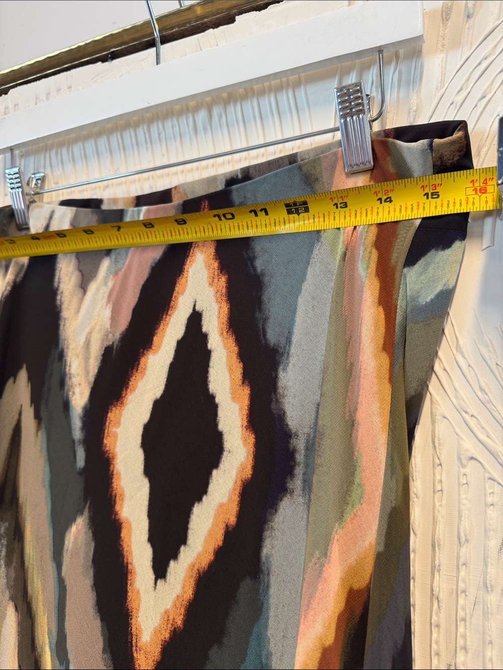 Anthropologie Strapless Maxi Dress, Abstract Print, Sheer with Black Slip N0779 - Picture 6 of 6